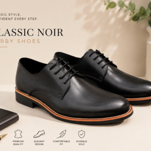 Classic Noir Derby Shoes